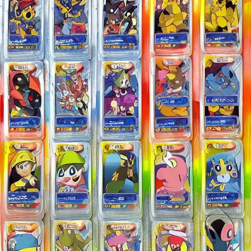 Image similar to pokemon cards with snooki, joe biden, nicki minaj, kim kardashian, osama bin laden, pokemon anime style, hd 8k image high detail, at target