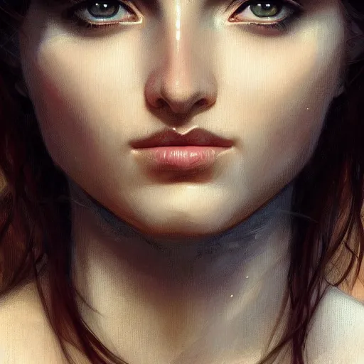 Image similar to beautiful young ana de armas closeup, d & d, fantasy, intricate, elegant, highly detailed, digital painting, artstation, concept art, matte, sharp focus, illustration, art by artgerm and greg rutkowski and alphonse mucha