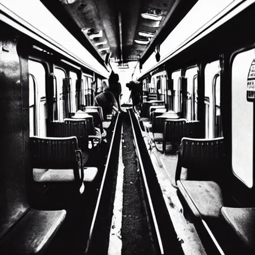 Image similar to candid train graffiti surrealist masterpiece, nostalgic photography