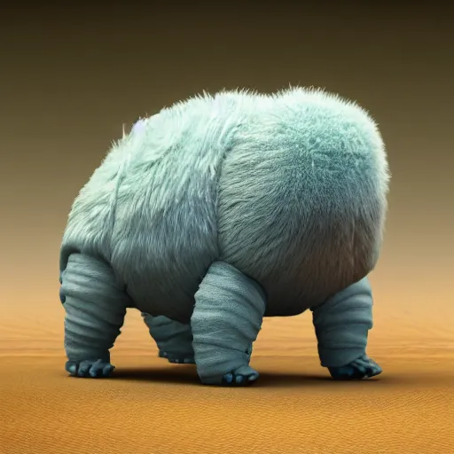 Prompt: Large tardigrade with fur, highly detailed, 8k