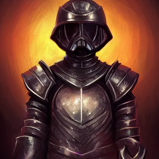 Image similar to portrait of an teenager in black ceremonial armor with a glowing black laser sword, D&D, fantasy, elegant, hopeful, muscular, highly detailed, digital painting, artstation, concept art, smooth, sharp focus, illustration