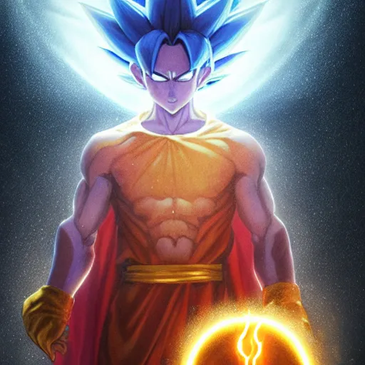 Image similar to Sonic Jesus christ transforming in super Saiyan holding the a shiny Sacred Ring, by Stanley Artgerm Lau, WLOP, Rossdraws, James Jean, Andrei Riabovitchev, Marc Simonetti, Yoshitaka Amano, ArtStation, CGSociety,