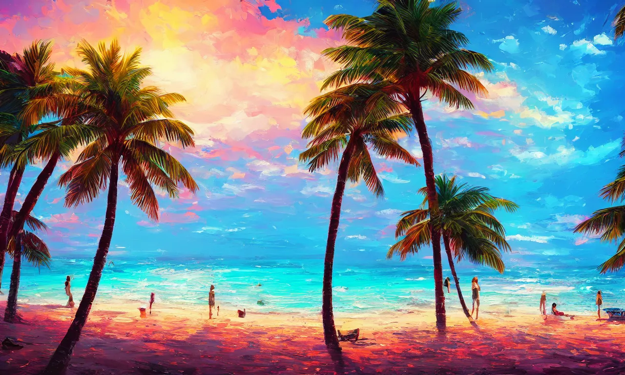 Image similar to paradise beach by alena aenami artworks in 4 k