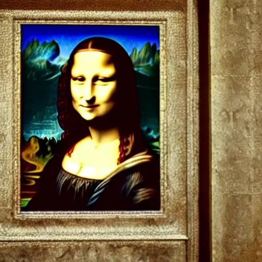 Prompt: Mona Lisa taking a selfie