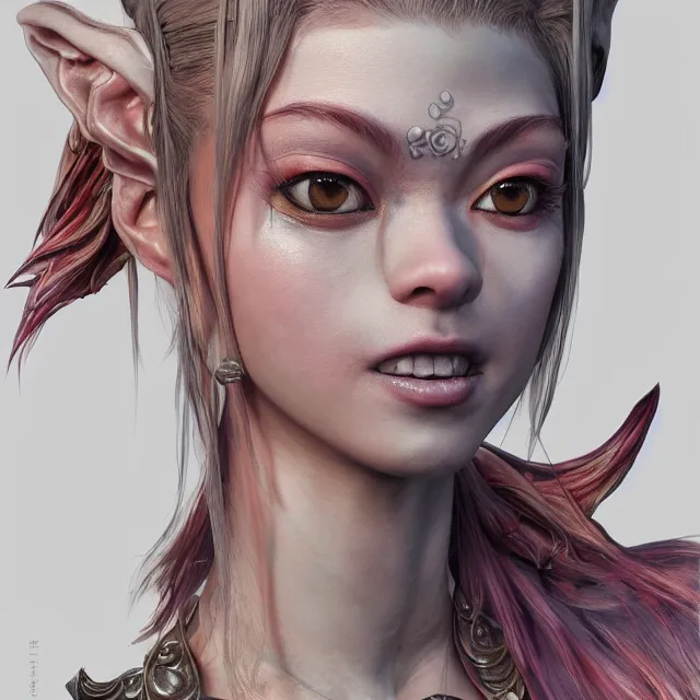 Prompt: studio portrait of neutral good colorful female orc as absurdly beautiful, elegant, young sensual anime girl, ultrafine hyperrealistic detailed face illustration by kim jung gi, irakli nadar, intricate linework, sharp focus, bright colors, matte, octopath traveler, final fantasy, unreal engine highly rendered, global illumination, radiant light, intricate environment