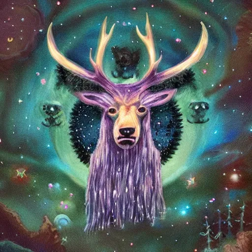 cosmic horror stag bear entity | Stable Diffusion | OpenArt
