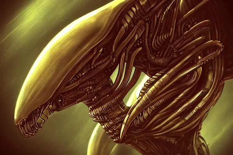 Prompt: “ a extremely detailed stunning drawings of alien by allen william on artstation ”