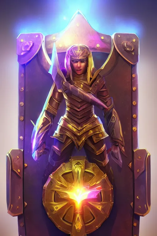 Image similar to shield fantasy epic legends game icon stylized digital illustration radiating a glowing aura global illumination ray tracing hdr fanart arstation by ian pesty and katarzyna da „ bek - chmiel