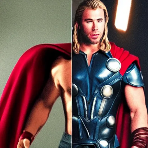 Image similar to john travolta as thor