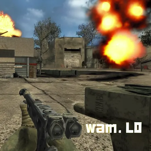 Image similar to Modern Warfare 2 tactical nuke called by Luigi in game screenshot