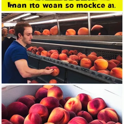 Image similar to meme about a man touching every nectarine in the grocery store