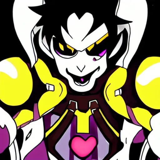 Image similar to mettaton from undertale in the style of yoji shinkawa