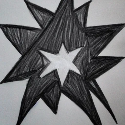 Prompt: child's drawing of a star