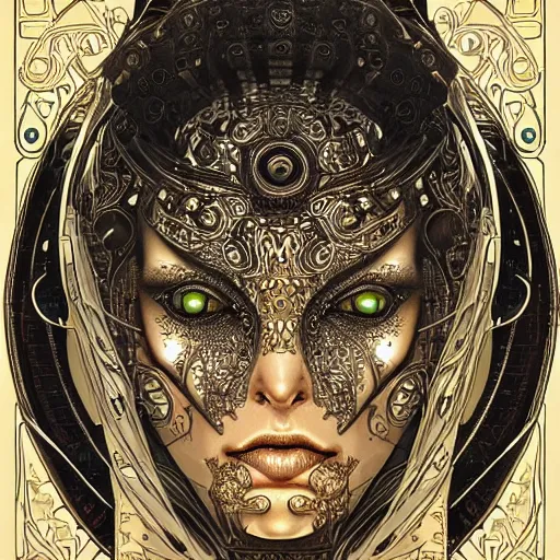 Image similar to an intricate, detailed face of an android, golden skin with water drops on it, by Joe Fenton, trending on artstation, art nouveau