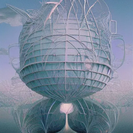 Prompt: everything is connected. digital artwork by vincent bons, beeple, michael whelan, remedios varo and gerardo dottori. grainy and rough. interesting pastel colour palette. beautiful light. oil and water colour based on high quality render.