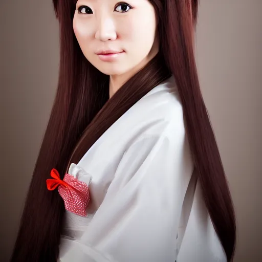 Image similar to beautiful portrait of a japanese maid, long hair, detailed, professional photography