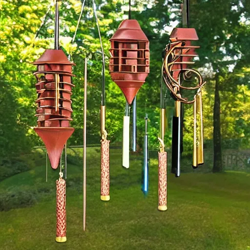 Image similar to ornamental wind chimes, professional photography