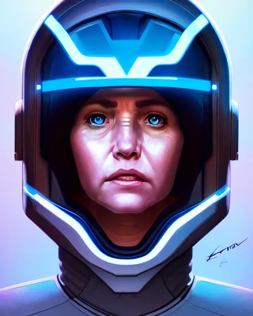 Prompt: portrait of a starship captain with a helmet as an apex legends character digital illustration portrait design 3 / 4 perspective, detailed, gorgeous lighting, wide angle action dynamic portrait