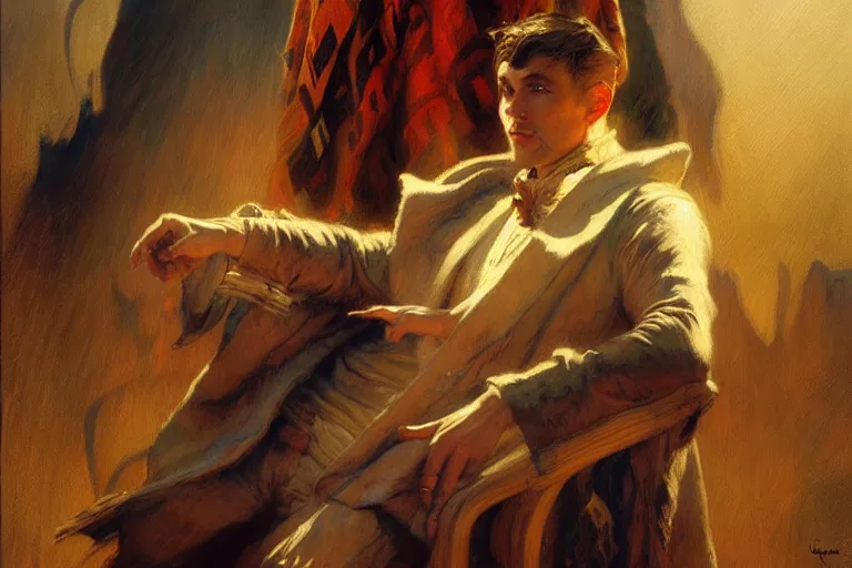 Image similar to male wizard, painting by gaston bussiere, craig mullins, j. c. leyendecker, tom of finland