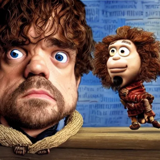 Image similar to peter dinklage by terry gilliam, hd, detailed, 4 k, award winning, cartoon