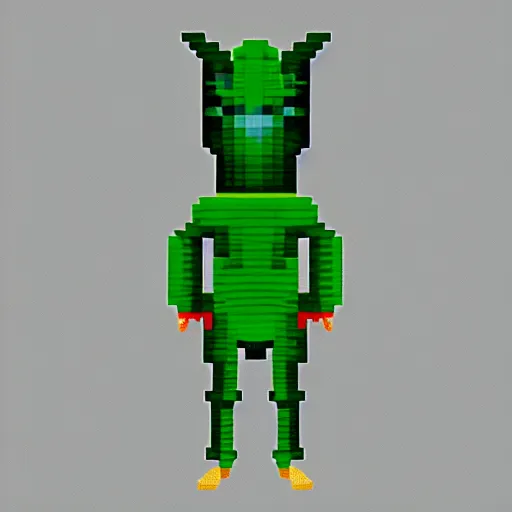 Image similar to low poly pixel art cronenberg creature