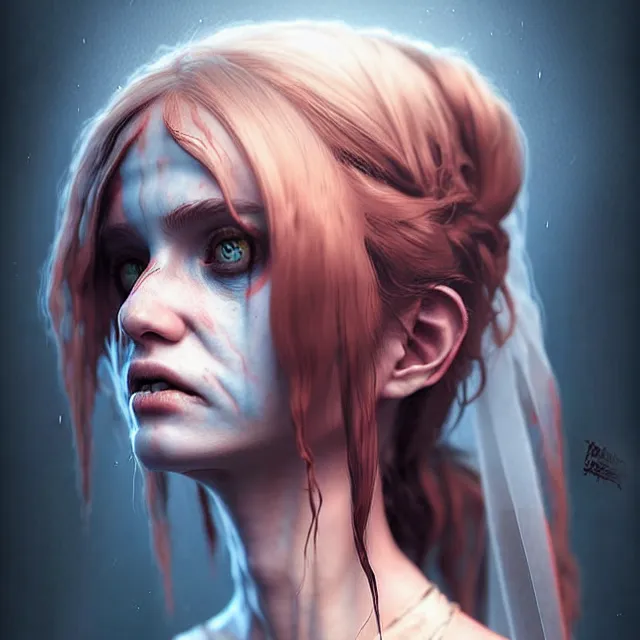 Prompt: epic professional digital art of 🧟‍♀️👰‍♀️🥰,best on artstation, cgsociety, wlop, Behance, pixiv, astonishing, impressive, outstanding, epic, cinematic, stunning, gorgeous, concept artwork, much detail, much wow, masterpiece.