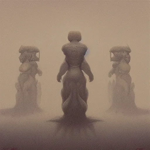 Image similar to “inside the Temples from LOZ: OOT hyperrealism in the style of Zdzisław Beksiński. Trending on artstation”