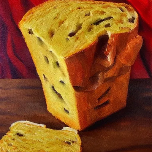 Prompt: 🍞🍞🍞👹, high quality oil painting