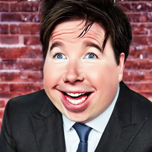 Prompt: Michael mcintyre being eaten by a snail