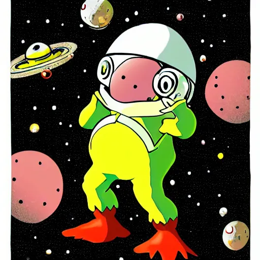 Image similar to toad in space