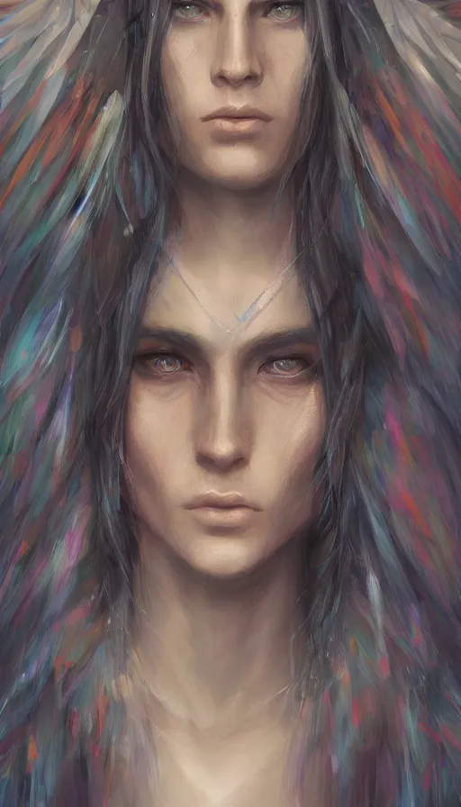 Image similar to portrait of a digital shaman, by charlie bowater