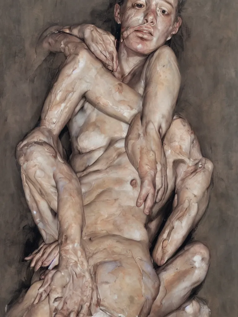 Image similar to Jenny Saville female at night moonlight skin