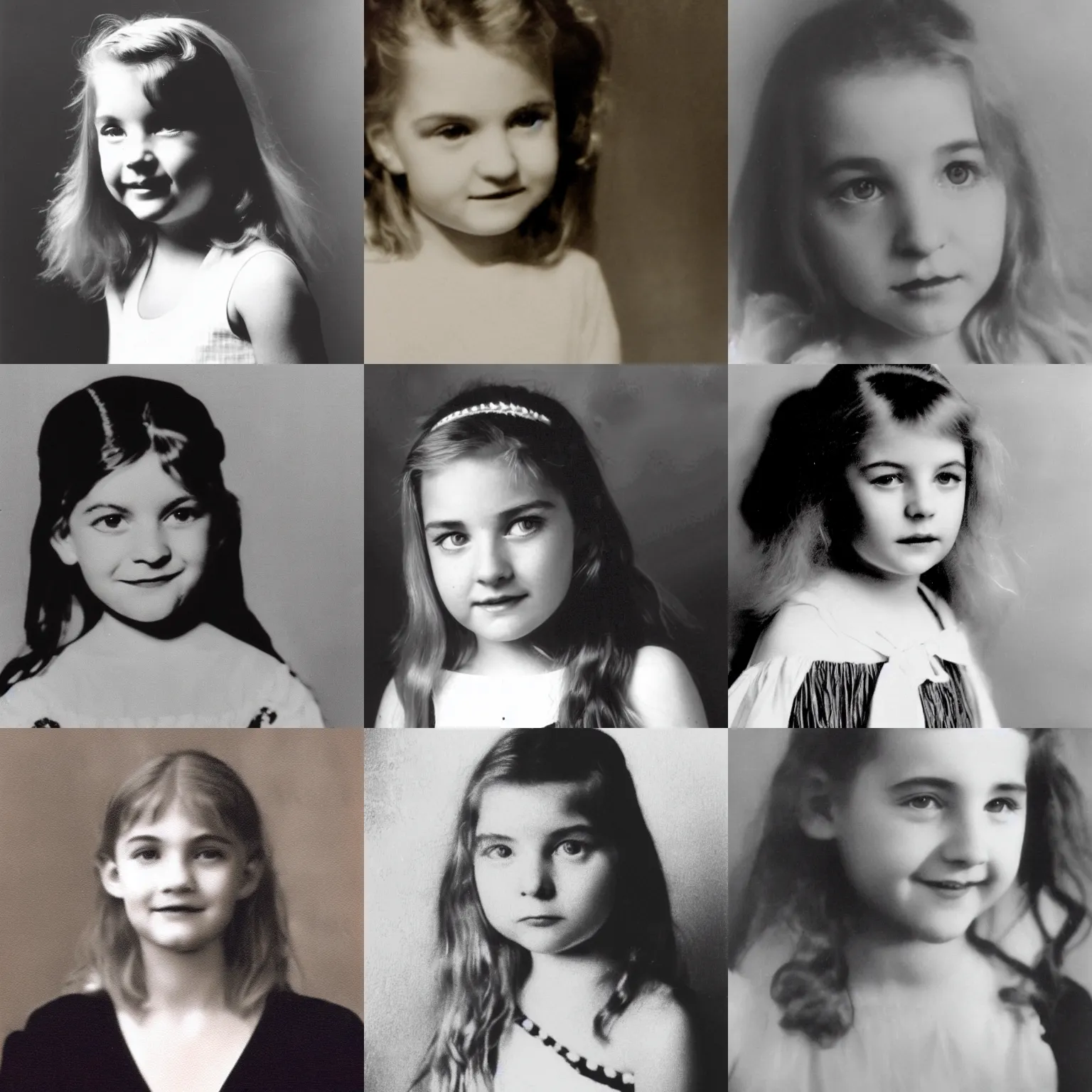 Prompt: the close - up portrait photo of young laura palmer weared in white dress in black studio