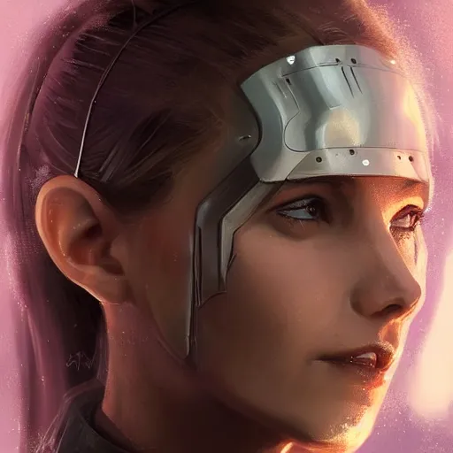 Image similar to portrait of a woman by greg rutkowski, she is about 3 0 years old, slavic, pretty, blond hair with two strans around her face, crying, helplessness and denial, she is wearing a futuristic space gear, highly detailed portrait, digital painting, artstation, concept art, smooth, sharp foccus ilustration, artstation hq.