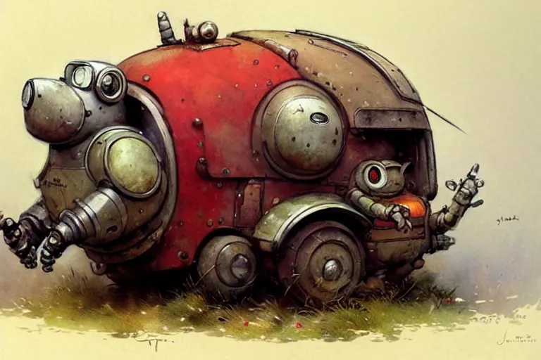 Image similar to adventurer ( ( ( ( ( 1 9 5 0 s retro future robot android obese rat wagon. muted colors. ) ) ) ) ) by jean baptiste monge!!!!!!!!!!!!!!!!!!!!!!!!! chrome red