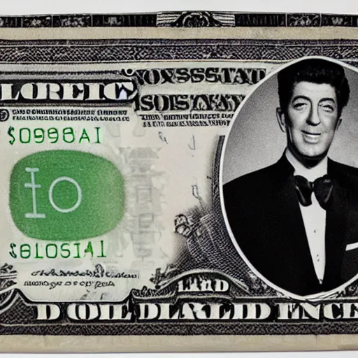 Image similar to dean martin on the 1 0 0 $ bill