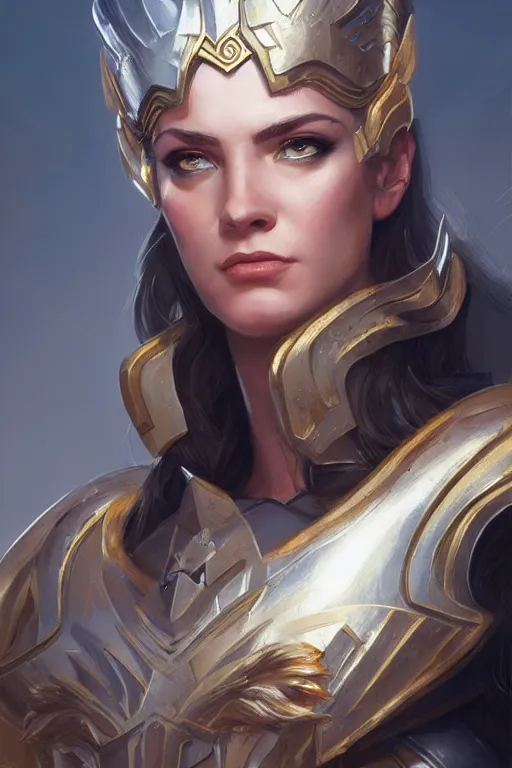 Image similar to amazon valkyrie athena, d & d, fantasy, portrait, highly detailed, headshot, digital painting, trending on artstation, concept art, sharp focus, illustration, art by artgerm and greg rutkowski and magali villeneuve