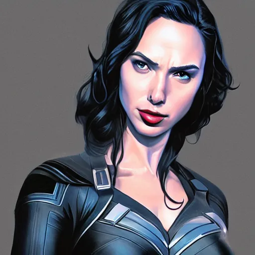 Image similar to gal Gadot as black widow, artstation, joe Jusko, digital art, 8k photo