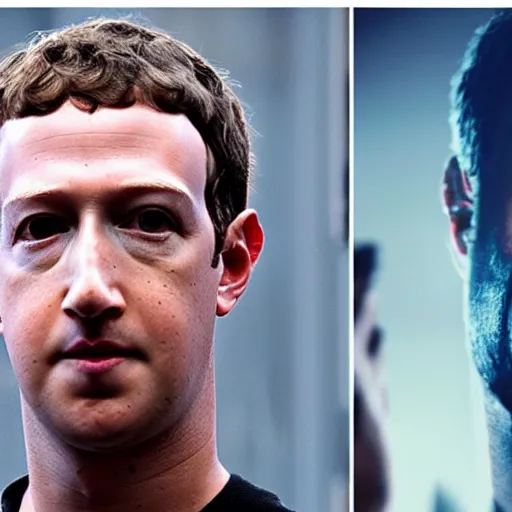 Image similar to mark zuckerberg as officer k in blade runner 2 0 4 9