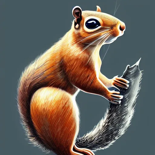 Prompt: cyborg squirrel, intricate, digital painting, artstation, intricate, concept art, smooth, sharp focus