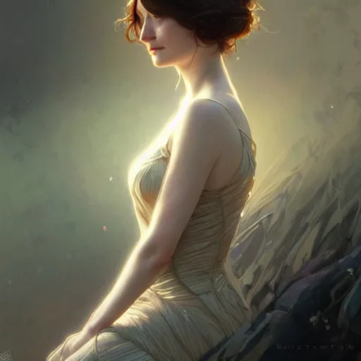 Prompt: beautiful natural Emily Mortimer, intricate, elegant, highly detailed, digital painting, artstation, concept art, smooth, sharp focus, illustration, art by artgerm and greg rutkowski and alphonse mucha and loish and WLOP