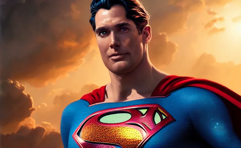 Image similar to highly detailed portrait of homelander as superman, in the justice league, stephen bliss, unreal engine, fantasy art by greg rutkowski, loish, rhads, ferdinand knab, makoto shinkai and lois van baarle, ilya kuvshinov, rossdraws, tom bagshaw, global illumination, radiant light, detailed and intricate environment