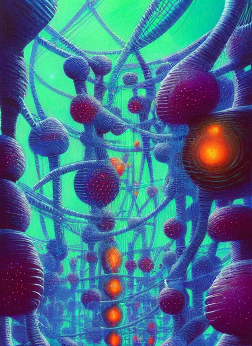 Image similar to dna string by paul lehr