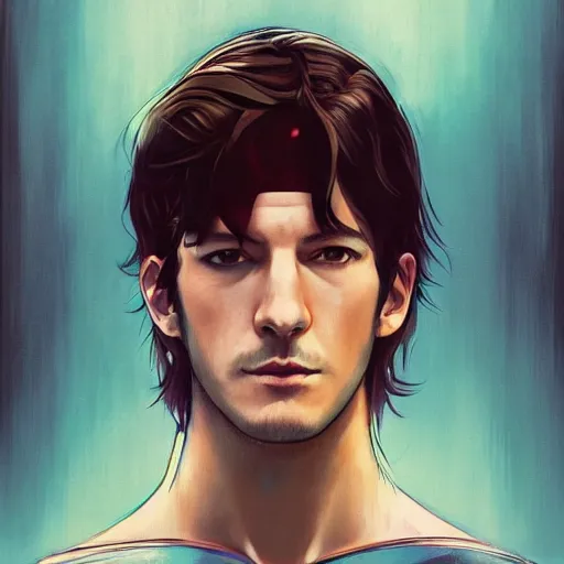 Prompt: gaspard ulliel portrait as manga girl, realistic shaded perfect face, fine details. anime. realistic shaded lighting poster by ilya kuvshinov katsuhiro otomo ghost - in - the - shell, magali villeneuve, artgerm, jeremy lipkin and michael garmash and rob rey