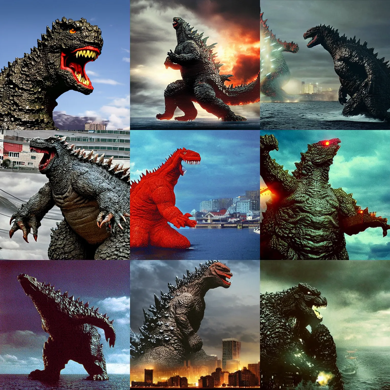 Prompt: A Giant godzilla that looks like Danny DeVito attacking Trondheim