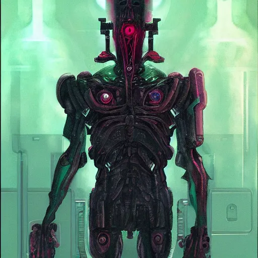 Prompt: shodan from system shock 2 by igor kieryluk