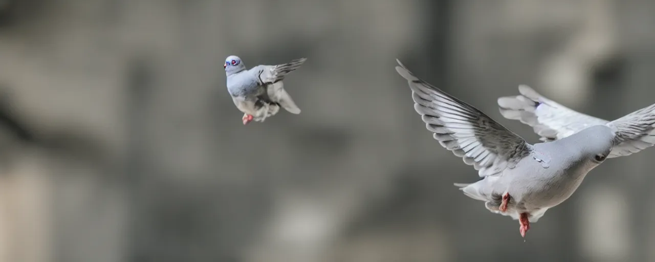 Image similar to bionic carrier pigeon!!!!!!!!!!!!! usb flying!!!!!!! photo photography shallow depth of field soft focus