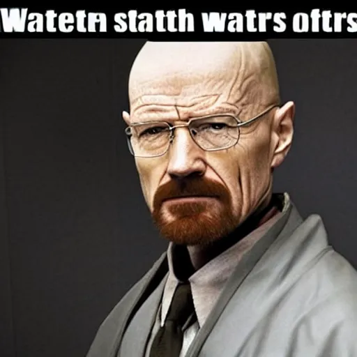 Prompt: walter white is a sith lord from star wars