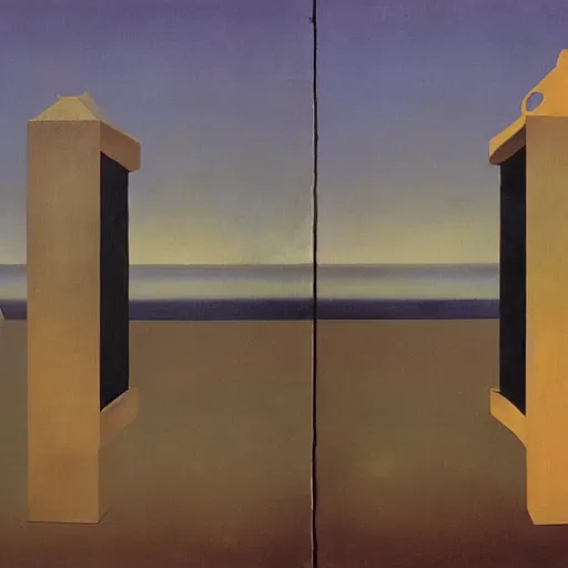 Image similar to the cardinality of the continuum painted by Dali and Magritte