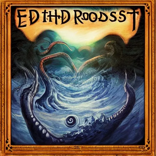 Image similar to eldritch horror by bob ross